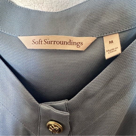 Soft Surroundings Sky Blue Bridgette Cold Shoulder Maxi Dress - Picture 7 of 9